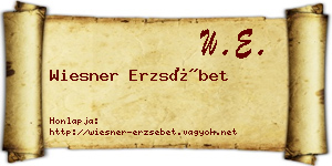 Wiesner Erzsébet névjegykártya