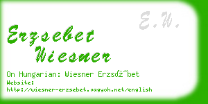 erzsebet wiesner business card